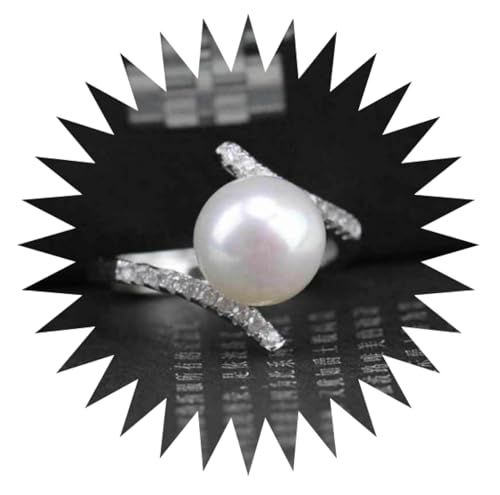 FUSHENGTER Ringe Damen Ring Für Damen Frauen Finger Herren Geschenk Minimalistischer Und Stimmungsvoller Perlenring 6S1 von FUSHENGTER