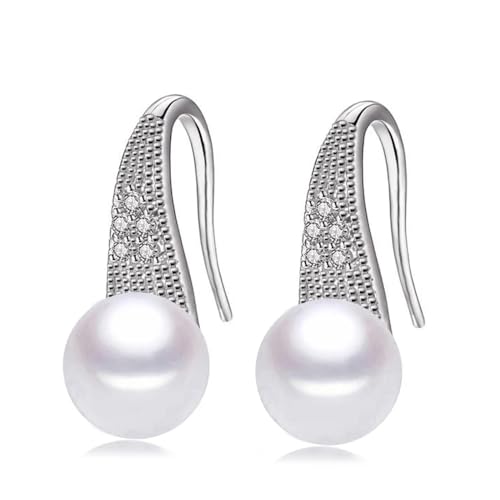 Ohrringe Damen Ohrstecker Frauen Geschenk Hochzeit Süßwasser Natürliche Perle Ohrstecker Frauen Ohrring Tochter Geburtstag Whitepearlearring von FUSHENGTER