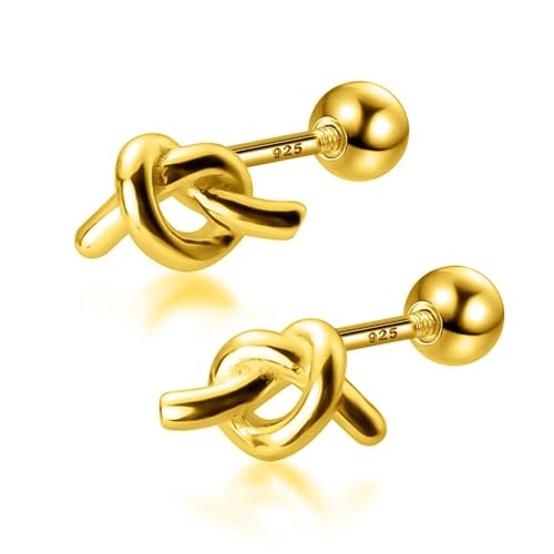 Ohrringe Damen Ohrstecker Frauen Geschenk Knoten-Ohrstecker Für Frauen Und Mädchen, Mini-Minimalistisch von FUSHENGTER