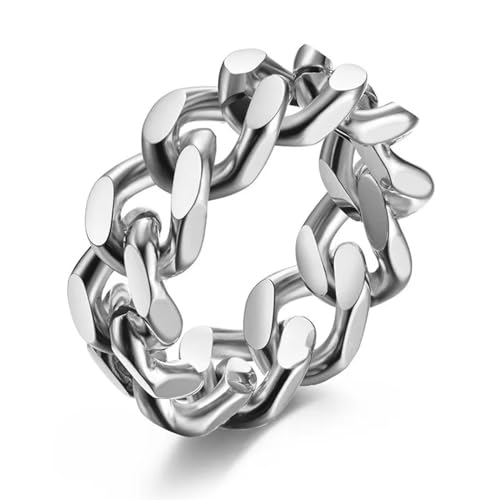 Ring Herren Ringe Männer Fingerring Damen Biker Ring Ehering Formringe für Damen Herren Vintage Gothic Chunky Hip Hop Ring 9 18104 von FUSHENGTER