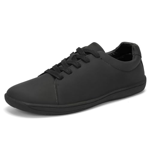 FUSHITON Unisex Barfußschuhe Herren Damen Walking Schuhe Slip-on Arbeitsschuhe Flache Fitness Schuhe Leicht Freizeitschuhe rutschfest Schnürhalbschuhe von FUSHITON