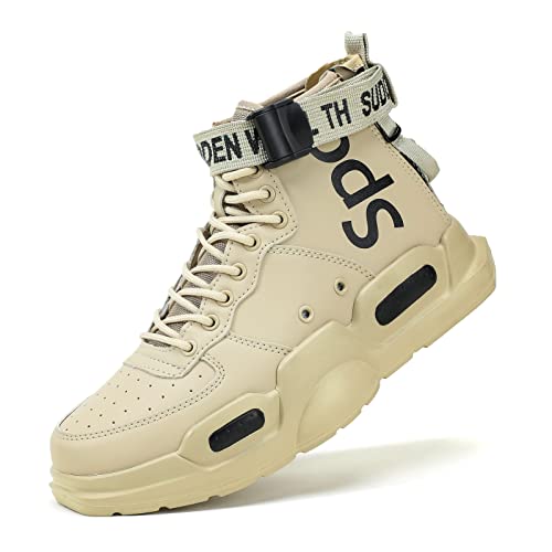 FUSHITON Herren Laufschuhe Mode High Top Sneakers Freestyle Hi-Top Lässig Sportschuhe Wanderschuhe Hoch Turnschuhe Freizeitschuhe Fitness Hohe Schuhe von FUSHITON