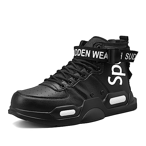 FUSHITON Herren Laufschuhe Mode High Top Sneakers Freestyle Hi-Top Lässig Sportschuhe Wanderschuhe Hoch Turnschuhe Freizeitschuhe Fitness Hohe Schuhe von FUSHITON