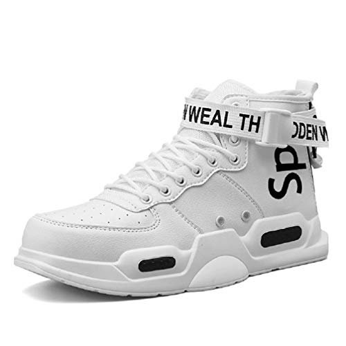 FUSHITON Herren Laufschuhe Mode High Top Sneakers Freestyle Hi-Top Lässig Sportschuhe Wanderschuhe Hoch Turnschuhe Freizeitschuhe Fitness Hohe Schuhe von FUSHITON