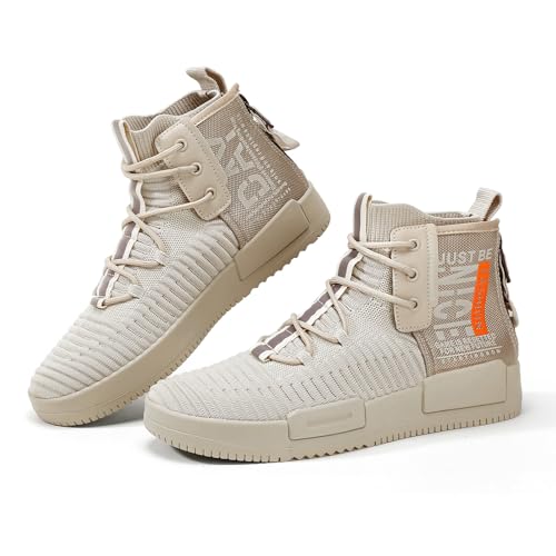 FUSHITON Herren Sportschuhe High Top Turnschuhe Mode Freizeitschuhe Draußen Laufschuhe Sneakers Leicht Bequem rutschfest Fitnessschuhe Outdoor Straßen Traillauf Schuhe von FUSHITON