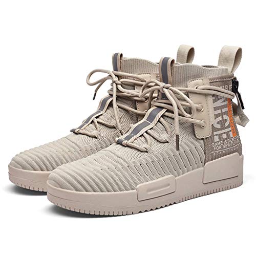 FUSHITON Herren Sportschuhe High Top Turnschuhe Mode Freizeitschuhe Draußen Laufschuhe Sneakers Leicht Bequem rutschfest Fitnessschuhe Outdoor Straßen Traillauf Schuhe von FUSHITON