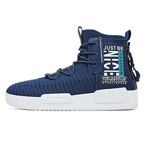 FUSHITON Herren Sportschuhe High Top Turnschuhe Mode Freizeitschuhe Draußen Laufschuhe Sneakers Leicht Bequem rutschfest Fitnessschuhe Outdoor Straßen Traillauf Schuhe von FUSHITON