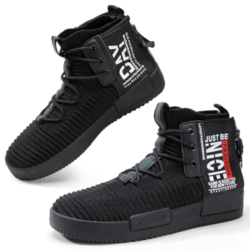 FUSHITON Herren Sportschuhe High Top Turnschuhe Mode Freizeitschuhe Draußen Laufschuhe Sneakers Leicht Bequem rutschfest Fitnessschuhe Outdoor Straßen Traillauf Schuhe von FUSHITON