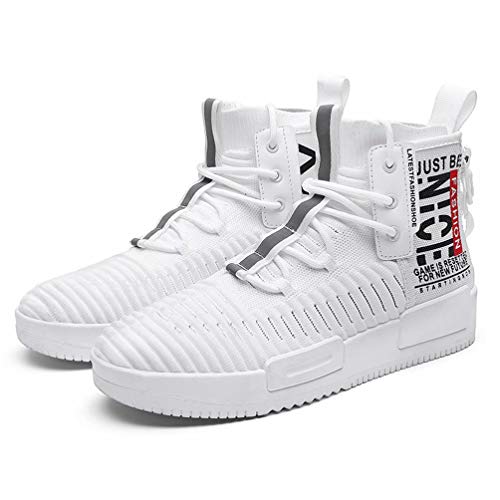 FUSHITON Herren Sportschuhe High Top Turnschuhe Mode Freizeitschuhe Draußen Laufschuhe Sneakers Leicht Bequem rutschfest Fitnessschuhe Outdoor Straßen Traillauf Schuhe von FUSHITON