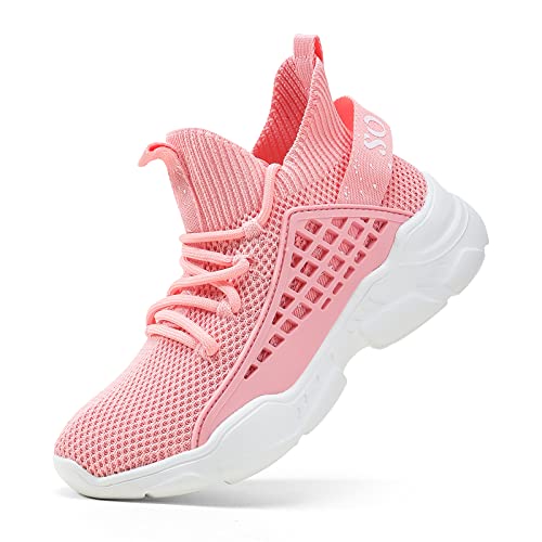 FUSHITON Kinder Turnschuhe Jungen Sportschuhe Sneaker Mädchen rutschfest Kinderschuhe Mesh Atmungsaktiv Laufschuhe Hallenschuhe für Unisex-Kinder von FUSHITON