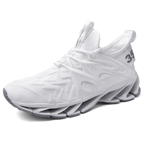 FUSHITON Sportschuhe Herren Laufschuhe Turnschuhe Freizeitschuhe Atmungsaktiv Sneakers Mode Straßenlaufschuhe Schuhe Tennis (Weiß 5, EU 45) FUSHITON Sportschuhe Herren Laufschuhe Turnschuhe Freizeitschuhe Atmungsaktiv Sneakers Mode Straßenlaufschuhe Schuhe Tennis (Weiß 5, EU 45) von FUSHITON