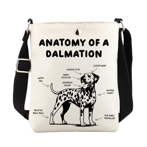 FUSTMW Dalmatiner Print Geldbörse Dalmatiner Geschenke für Hundeliebhaber Haustier Geschenke für Hundebesitzer Messenger Sling Bag mit Gurt, Dalmatiner C Bag von FUSTMW