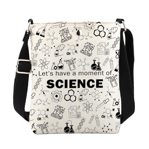 FUSTMW Lab Scientist Gifts for Science Lovers Crossbody Bag Gifts for Chemical Engineers Sling Bucket Purse with Strap, Sciences C Bag von FUSTMW