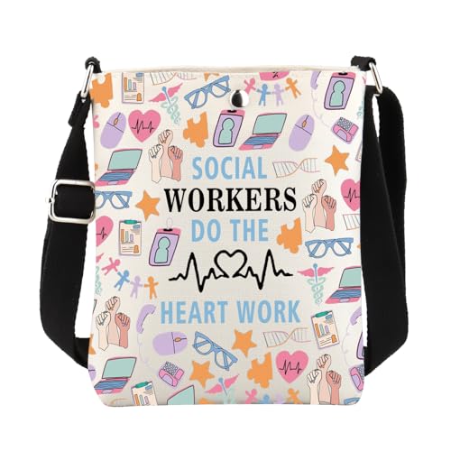 FUSTMW Umhängetasche für Sozialarbeiter, Geschenk für Sozialarbeiter, Geschenk zum Schulabschluss, Freiwillige, Sworkers C Bag von FUSTMW