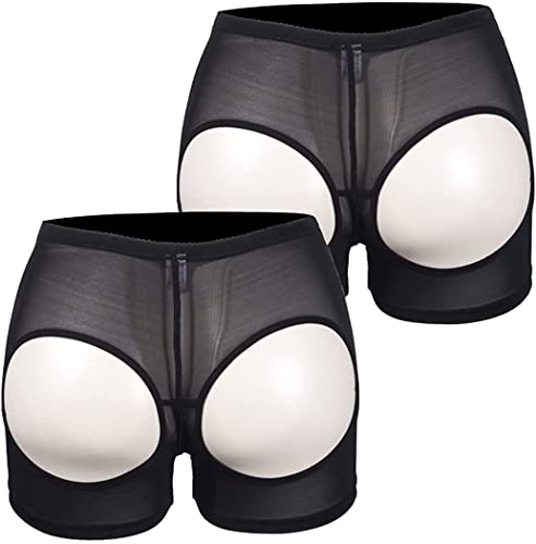 FUT Damen Body Shaper Butt Lifter Bauchkontrolle Nahtlose Panty, #4 Schwarz (2 Stück), Mittel von FUT