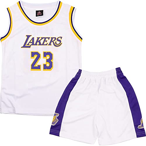 Basketball Trikot Kinder 2 Stücke,Basketball Kinder Trikot,Basketball Kinder Trikot and Shorts,Sleeveless Basketball Trikot,Mode Trikot Basketball Kinder,Basketball Trikot Set für 12-14 Kinder,weiß von FUTERLY