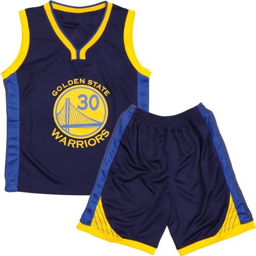 Basketball Trikot Kinder 2-Piece,Basketball Kinder Trikot Shirt and Shorts,Sleeveless Basketball Trikot, Trikot Basketball Kinder,Basketball Trikot Set für 5-6 Kinder,S/130 von FUTERLY