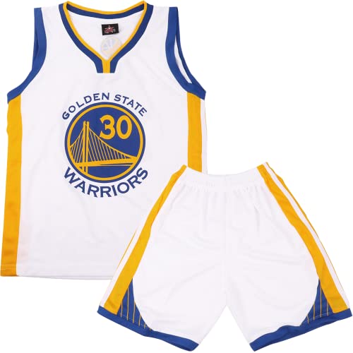 Basketball Trikot Kinder 2-Piece Basketball Kinder Trikot,Basketball Kinder Trikot Shirt and Shorts,Sleeveless Basketball Trikot, Trikot Basketball Kinder,Basketball Trikot Set für 4-14 Kinder(weiß) von FUTERLY