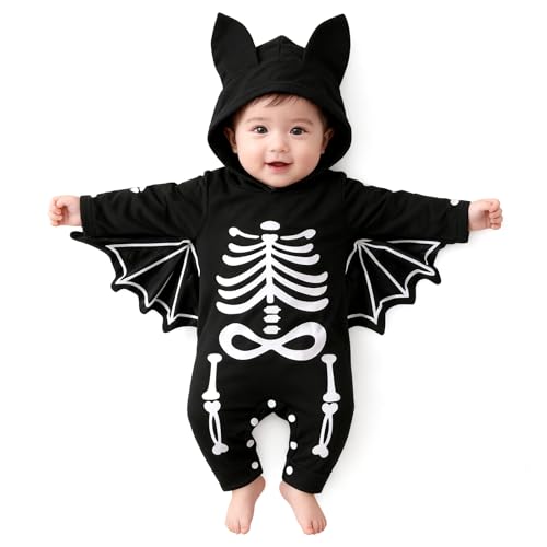 Halloween Kostüm Baby, Fledermaus Kostüm Baby, Halloween Strampler Neugeborene, My First Halloweens Outfit Babies Halloweens Kostüms, Babies Fledermaus Kostüms 9-12 Monate von FUTERLY