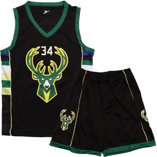 FUTERLY Basketball Kinder Trikot 2 Stücke,Mode Erwachsene/Kinder Basketball Trikots und Shorts,Sleeveless Kinder Basketball Trikot, Jugendlich Basketball Trikot Kinder,Basketball Trikot Set,L/150 von FUTERLY