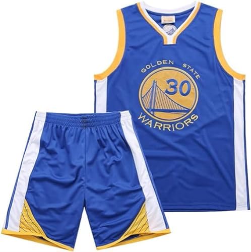 Basketball Trikot Kinder 2-Piece Basketball Kinder Trikot,Basketball Kinder Trikot Shirt and Shorts,Sleeveless Basketball Trikot, Trikot Basketball Kinder,Basketball Trikot Set für 4-14 Kinder(Blau) von FUTERLY