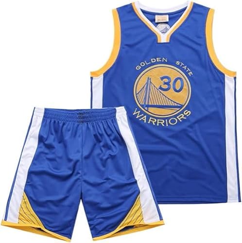 Basketball Trikot Kinder 2-Piece Basketball Kinder Trikot,Basketball Kinder Trikot Shirt and Shorts,Sleeveless Basketball Trikot, Trikot Basketball Kinder,Basketball Trikot Set für 4-14 Kinder(Blau) von FUTERLY