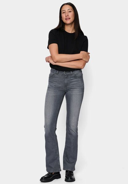 FUTURE:PEOPLE. 01:02 BOOTCUT - MID WAIST aus Bio-Baumwoll-Stretch - Fabric made in Italy (30102 0 1000) von FUTURE:PEOPLE.