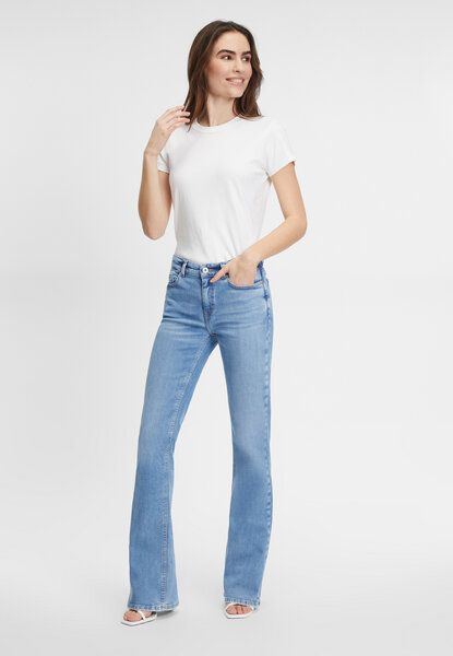 FUTURE:PEOPLE. 01:02 BOOTCUT - MID WAIST aus Bio-Baumwoll-Stretch - Fabric made in Italy (30102 00 1000) von FUTURE:PEOPLE.