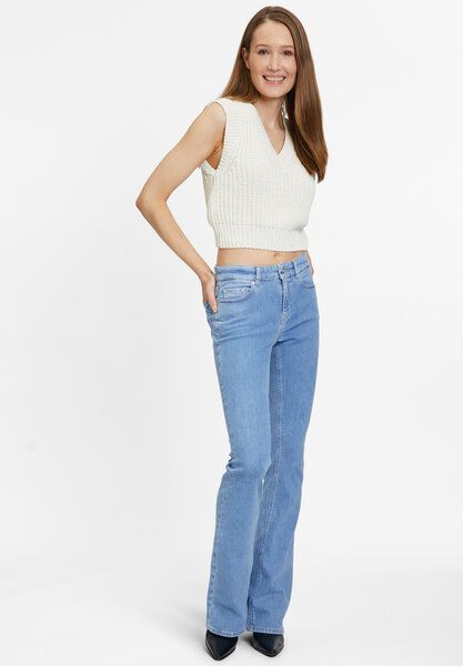 FUTURE:PEOPLE. 01:02 BOOTCUT - MID WAIST aus leichtem Stretch-Denim aus Bio-Baumwoll/ Tencel-Mix (30102 0 1004) von FUTURE:PEOPLE.