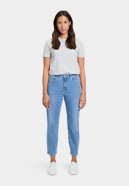 FUTURE:PEOPLE. 04:05 O-SHAPE - HIGH WAIST- Damen Jeans aus leichtem Stretch-Denim aus Bio-Baumwoll/ Tencel-Mix (30405 0 1004) von FUTURE:PEOPLE.