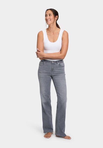FUTURE:PEOPLE. 06:00 WIDE LEG - MID WAIST- Damen Jeans aus leichtem Stretch-Denim aus Bio-Baumwoll/ Tencel-Mix (30600 1 1004) von FUTURE:PEOPLE.