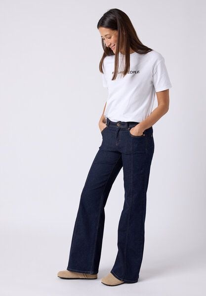 FUTURE:PEOPLE. 06:06 PALAZZO STYLE - MID WAIST- Damen Jeans aus weichem Stretch-Denim aus Bio-Baumwoll-Mix (30606 0 1008 ) von FUTURE:PEOPLE.