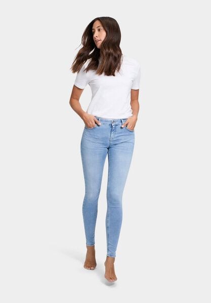FUTURE:PEOPLE. 08:00 SKINNY FIT - MID WAIST- Damen Jeans aus leichtem Stretch-Denim aus Bio-Baumwoll/ Tencel-Mix (30800 0 1004) von FUTURE:PEOPLE.