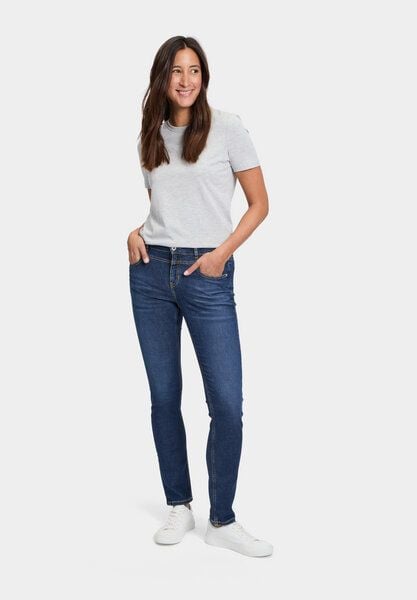 FUTURE:PEOPLE. 09:01 SLIM FIT PEOPLE - MID WAIST- Damen Jeans aus leichtem Stretch-Denim aus Bio-Baumwoll/ Tencel-Mix (30901 0 1004) von FUTURE:PEOPLE.