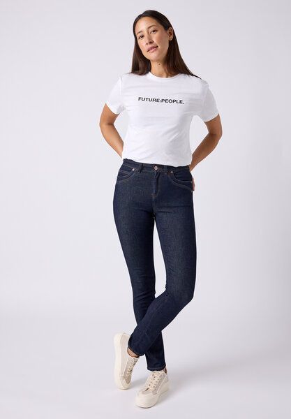 FUTURE:PEOPLE. 09:02 SLIM FITFUTURE - MID WAIST aus weichem Stretch-Denim aus Bio-Baumwoll-Mix (30902 0 1008 ) von FUTURE:PEOPLE.