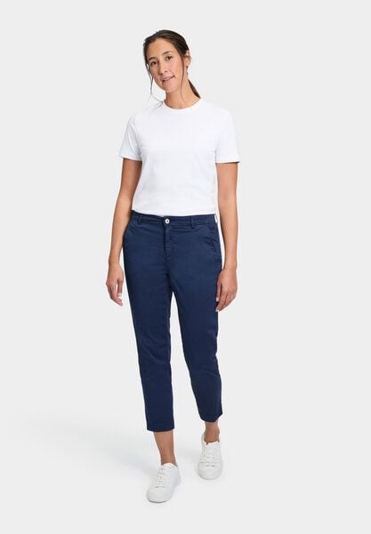 FUTURE:PEOPLE. 18:02 CHINO - MID WAST- Damen Hose aus weicher Bio-Baumwolle mit leichtem Stretch-Anteil (31802 0 3004) von FUTURE:PEOPLE.