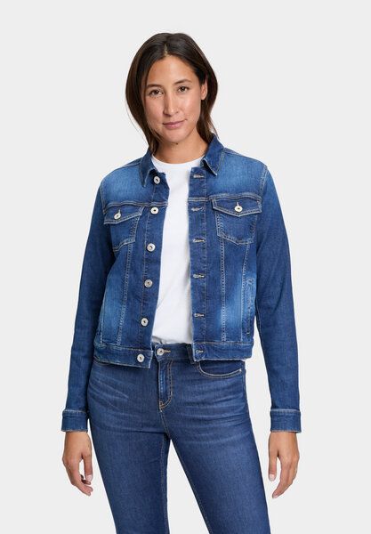 FUTURE:PEOPLE. 21:00 DENIM JACKE aus leichtem Stretch-Denim aus Bio-Baumwoll/ Tencel-Mix für eine optimale Bewegungsfreiheit (32102 0 1004) von FUTURE:PEOPLE.