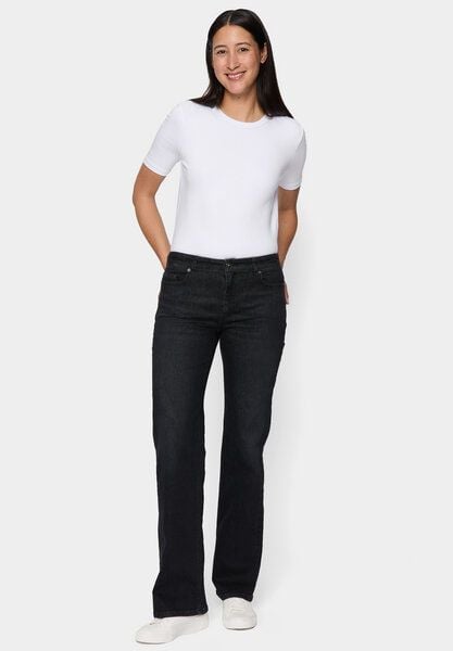 FUTURE:PEOPLE. 06:00 WIDE LEG - MID WAIST- Damen Jeans aus weichem Stretch-Denim aus Bio-Baumwoll-Mix (30600 0 1008) von FUTURE:PEOPLE.