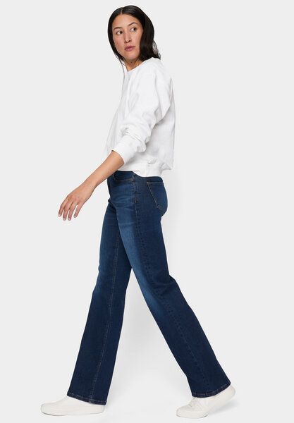 FUTURE:PEOPLE. 06:00 WIDE LEG - MID WAIST- Damen Jeans aus weichem Stretch-Denim aus Bio-Baumwoll-Mix (30600 0 1008) von FUTURE:PEOPLE.