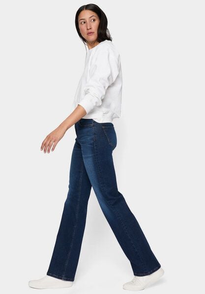 FUTURE:PEOPLE. 06:00 WIDE LEG - MID WAIST- Damen Jeans aus weichem Stretch-Denim aus Bio-Baumwoll-Mix (30600 0 1008) von FUTURE:PEOPLE.