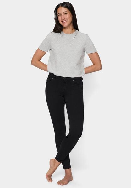 FUTURE:PEOPLE. 08:00 SKINNY FIT - MID WAIST- Damen Jeans aus weichem Stretch-Denim aus Bio-Baumwoll-Mix (30800 0 1008) von FUTURE:PEOPLE.