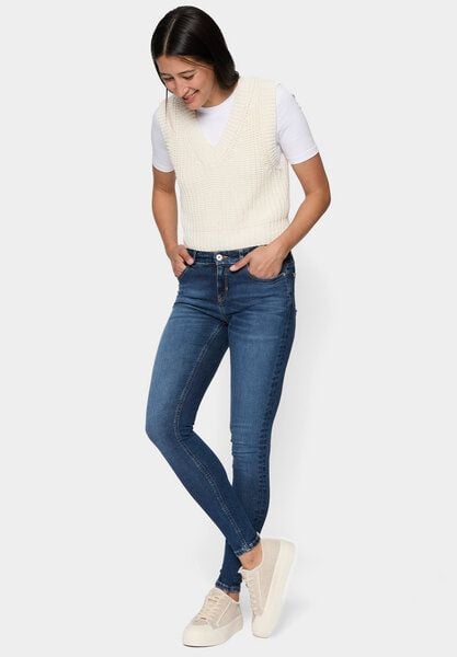 FUTURE:PEOPLE. 08:00 SKINNY FIT - MID WAIST- Damen Jeans aus weichem Stretch-Denim aus Bio-Baumwoll-Mix (30800 0 1008) von FUTURE:PEOPLE.