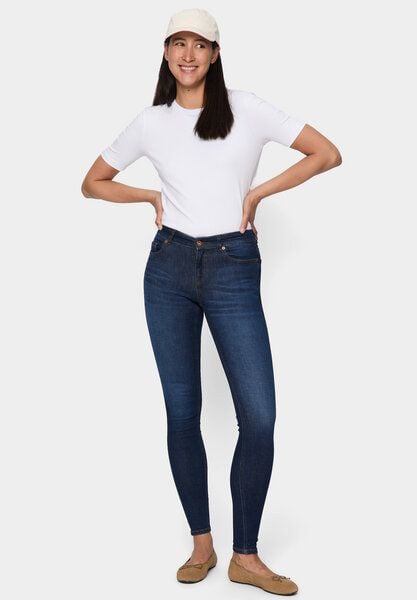FUTURE:PEOPLE. 08:00 SKINNY FIT - MID WAIST- Damen Jeans aus weichem Stretch-Denim aus Bio-Baumwoll-Mix (30800 0 1008) von FUTURE:PEOPLE.