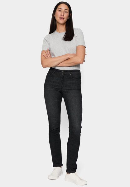 FUTURE:PEOPLE. 09:00 SLIM FIT - MID WAIST- Damen Jeans aus weichem Stretch-Denim aus Bio-Baumwoll-Mix (30900 0 1008) von FUTURE:PEOPLE.