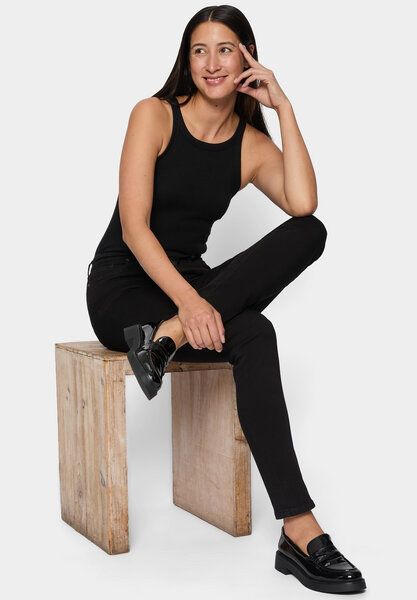 FUTURE:PEOPLE. 09:00 SLIM FIT - MID WAIST aus weichem Stretch-Denim aus Bio-Baumwoll-Mix (30900 0 1008) von FUTURE:PEOPLE.