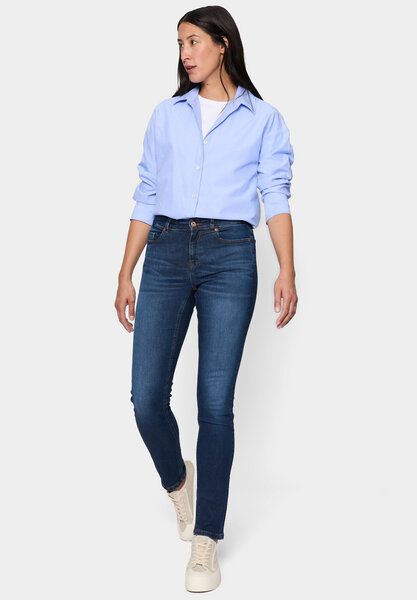 FUTURE:PEOPLE. 09:00 SLIM FIT - MID WAIST- Damen Jeans aus weichem Stretch-Denim aus Bio-Baumwoll-Mix (30900 0 1008) von FUTURE:PEOPLE.