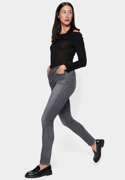 FUTURE:PEOPLE. 09:00 SLIM FIT - MID WAIST- Damen Jeans aus weichem Stretch-Denim aus Bio-Baumwoll-Mix (30900 0 1008) von FUTURE:PEOPLE.