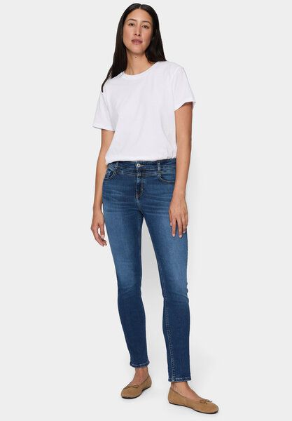 FUTURE:PEOPLE. 09:01 SLIM FIT PEOPLE - MID WAIST aus weichem Stretch-Denim aus Bio-Baumwoll-Mix (30901 0 1008) von FUTURE:PEOPLE.