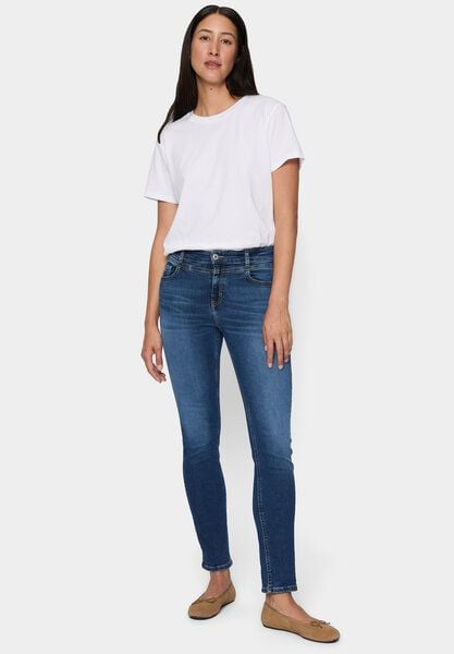 FUTURE:PEOPLE. 09:01 SLIM FIT PEOPLE - MID WAIST aus weichem Stretch-Denim aus Bio-Baumwoll-Mix (30901 0 1008) von FUTURE:PEOPLE.