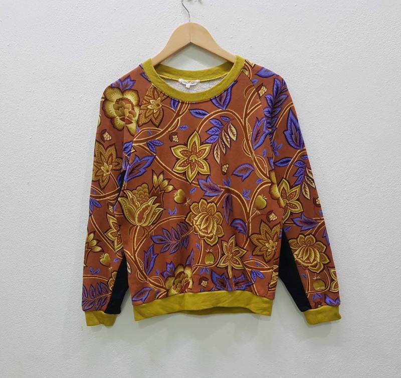 Selten Sweatshirts Allover Print Flower Style Crewneck Pullover Schönes Design von FUTURE81